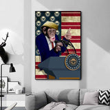 2-patriotic-paintings-fun-wall-prints-donald's-monkey