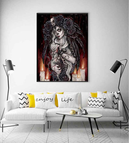 2-gothic-prints-gothic-wall-decor-the-queen-of-crows