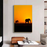 3-elephant-canvas-painting-elephant-stock-canvas-sunset-in-the-savannah